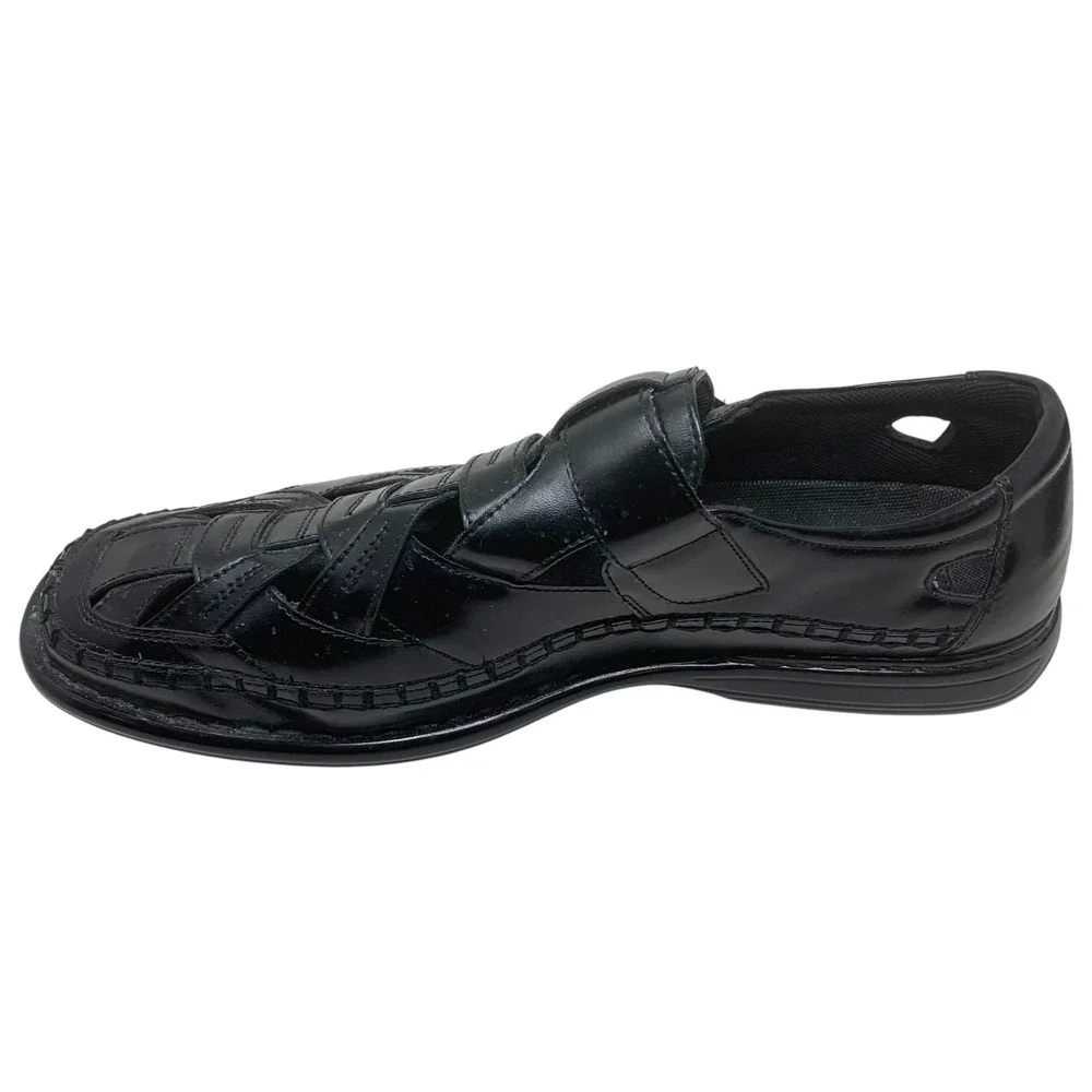 Stacy Adams Fisherman Sandals Men's Sz 12 Black Comfort Resort Casual Shoes